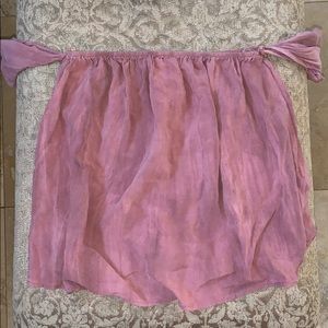 Pink off the shoulder crop top